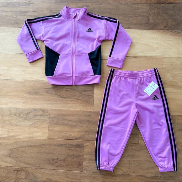 adidas Other - Brand New Adidas Baby Girl Track Jacket and Joggers Purple Lilac, 24 Months, NWT